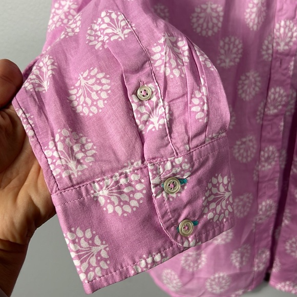 Talbots COTTON BUTTON FRONT SHIRT - TREE OF LIFE sz M - Picture 7 of 11